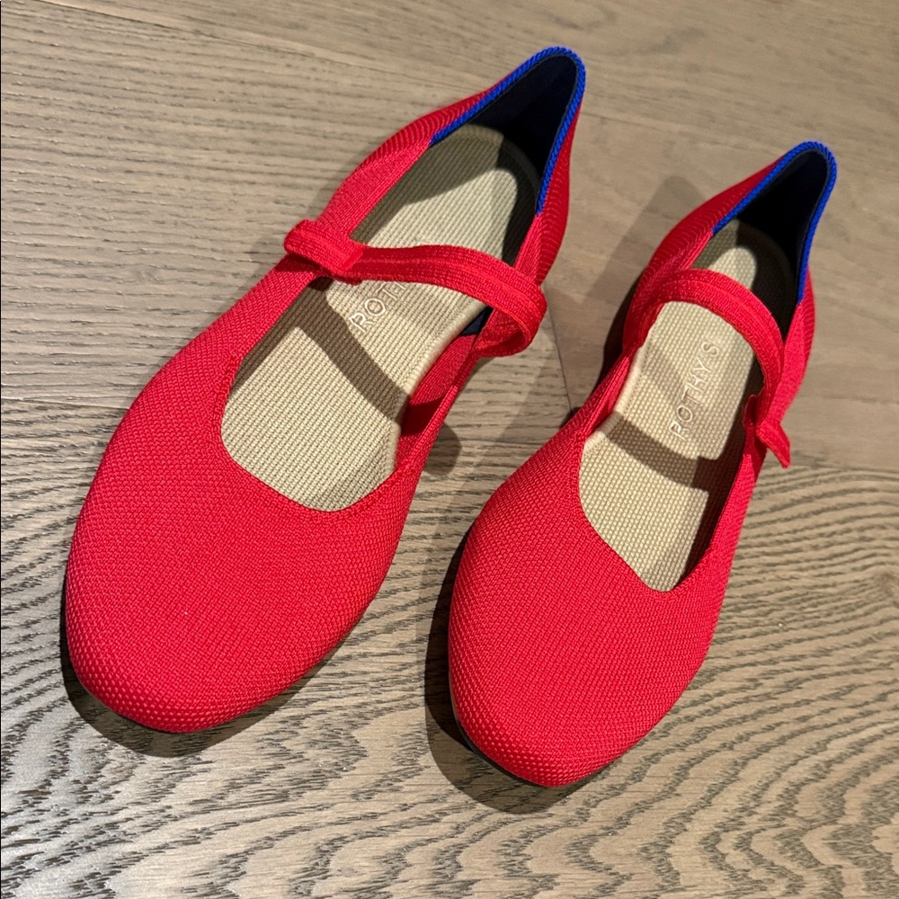 Rothy’s Red Mary Jane Flats